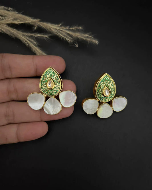 Gemstones and Pearls Earing