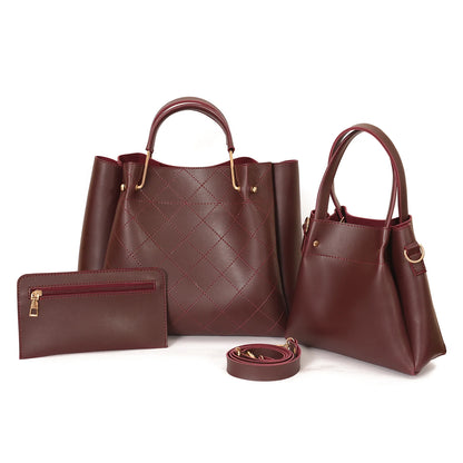 5 PC CHOC DARK BROWN BAG SET