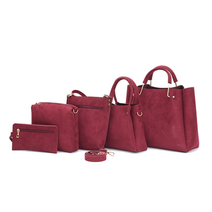 5 PC MEHROON BAGS