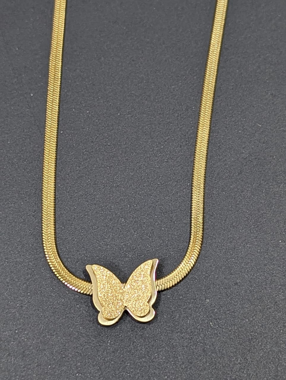 PG10_Golden Butterfly Snake Chain Necklace