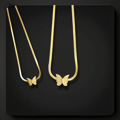 PG10_Golden Butterfly Snake Chain Necklace